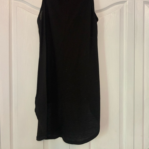 Black high low, turtle neck tank top - Picture 2 of 2